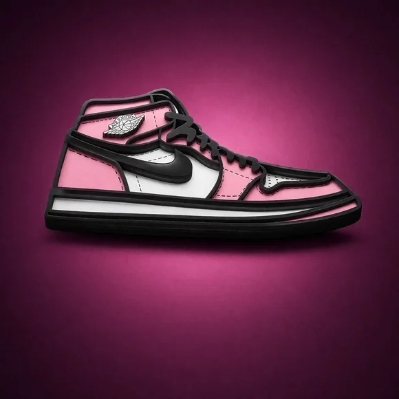 Wooden Logo Wall Decor Sneaker-Inspired Art - Set of 4 - Picture 3 of 7